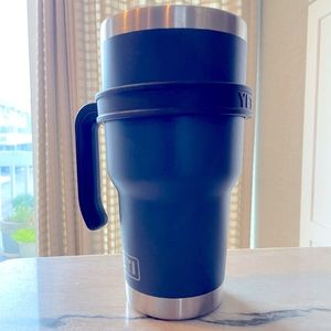 Yeti Rambler. 30 ounce bottle. Dark blue.